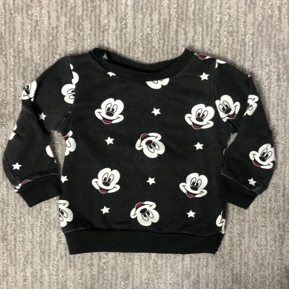 Adorable Faded Mickey Mouse All-Over Print Sweatshirt | 18M - Picture 1 of 5
